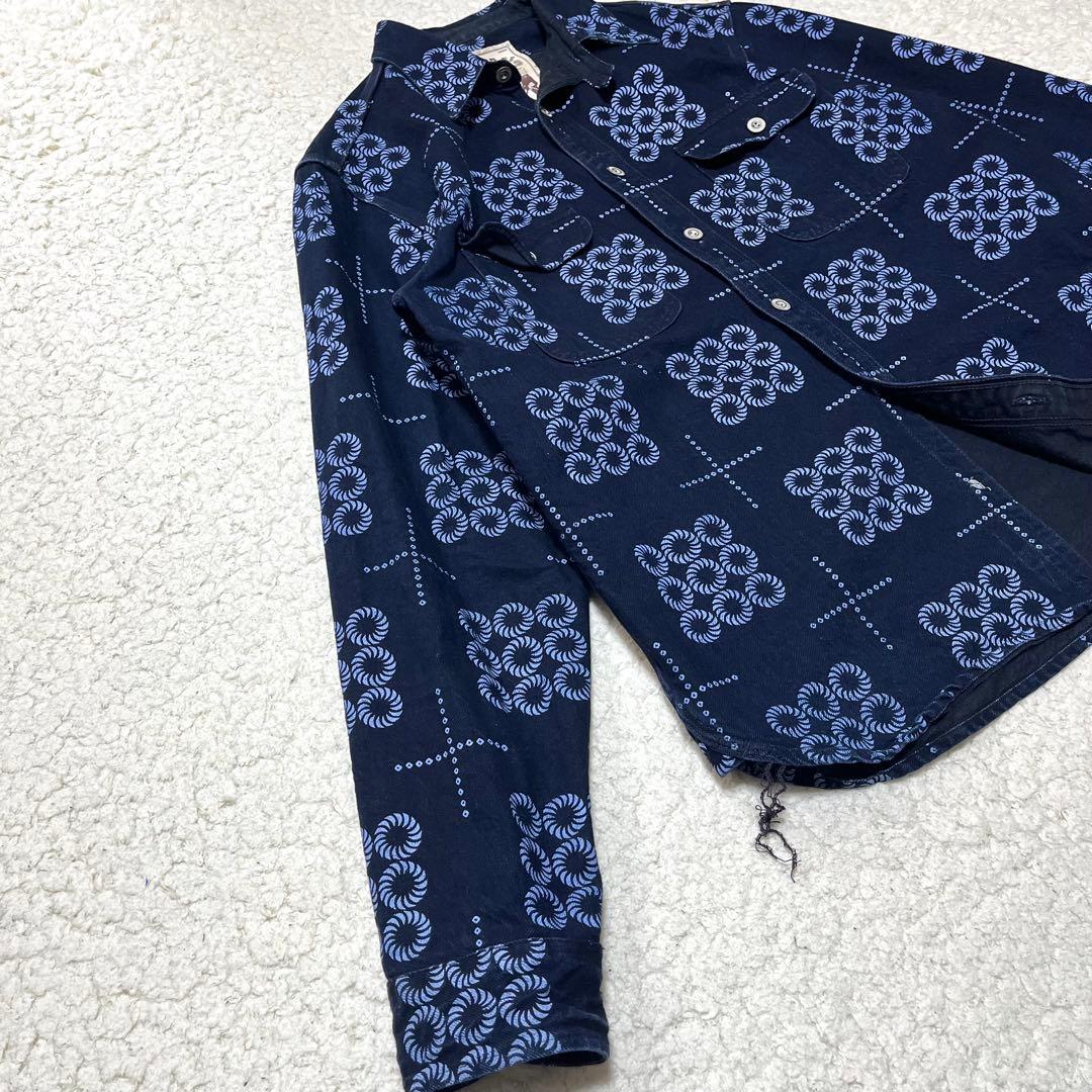 訳あり‼️サムライジーンズ　ケマモンワークシャツ　デニムシャツ XXL