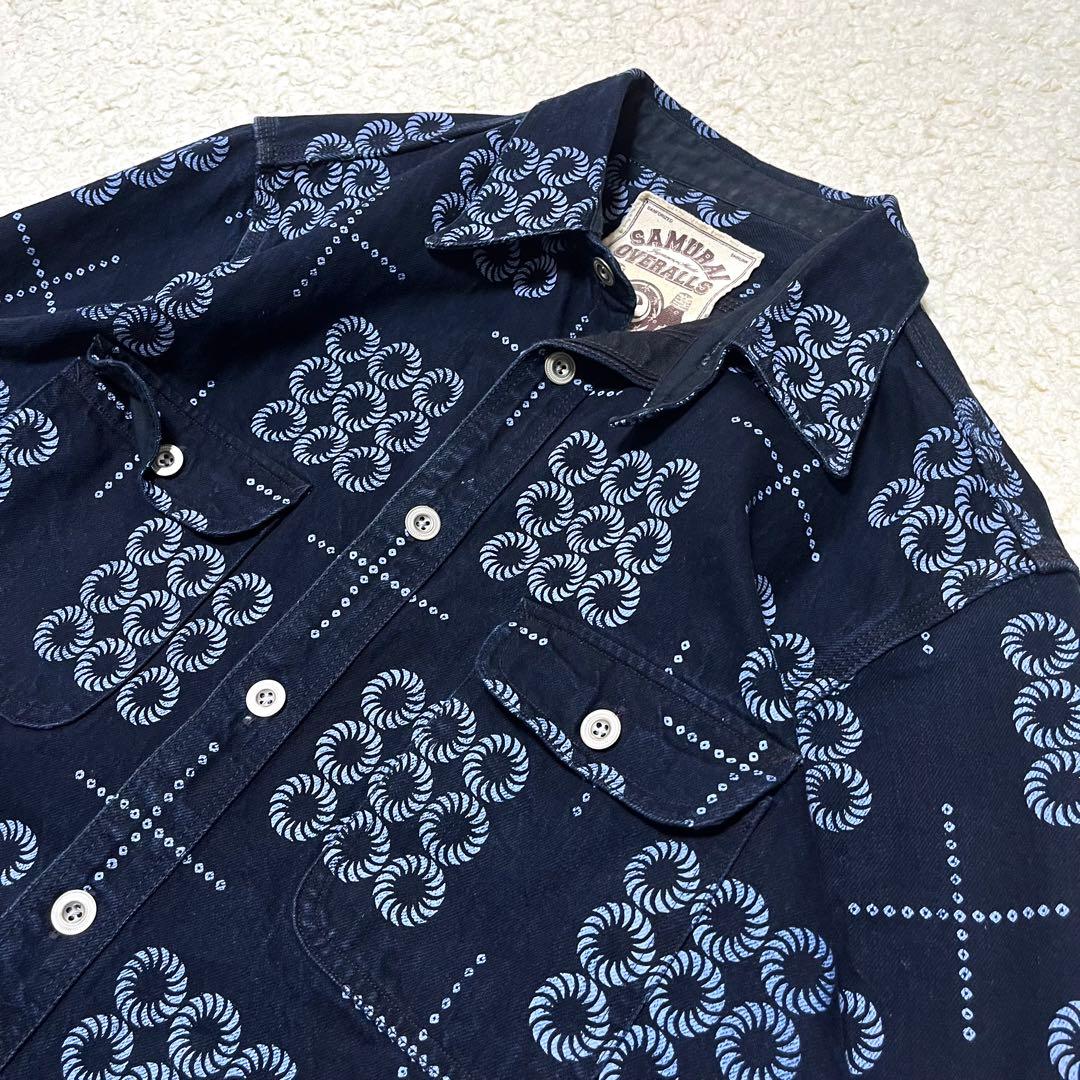 訳あり‼️サムライジーンズ　ケマモンワークシャツ　デニムシャツ XXL