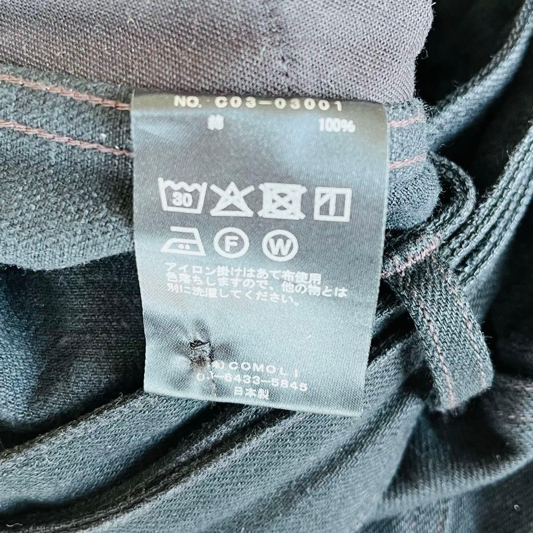 COMOLI コモリ 25AW ベルテッドデニムパンツ ブラック 3