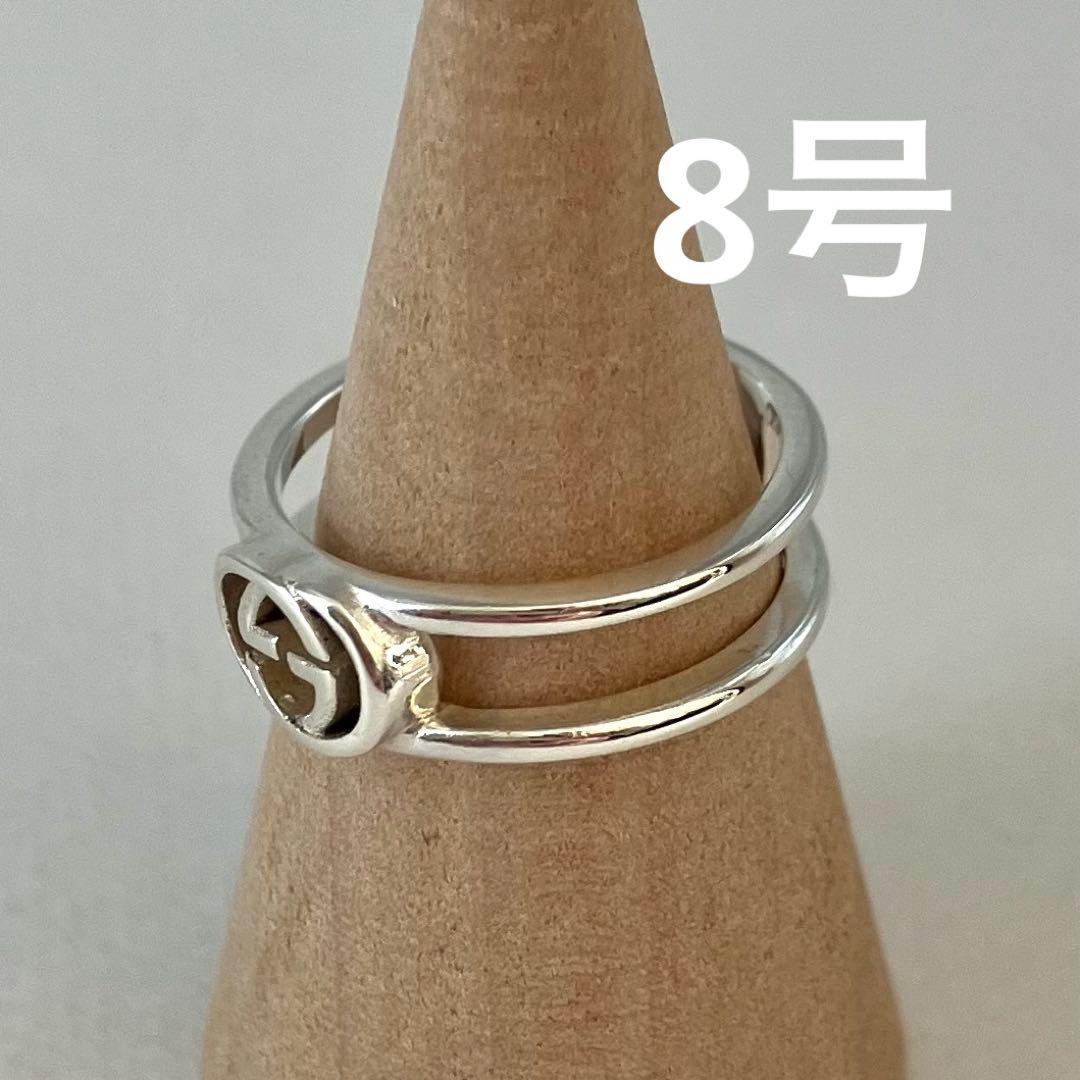 GUCCI グッチ インターロッキング GGロゴ リング シルバー925約8号