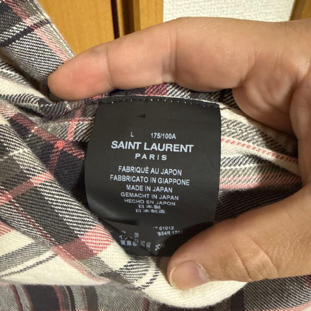 SAINT LAURENT チェック柄ネルシャツ Lサイズ