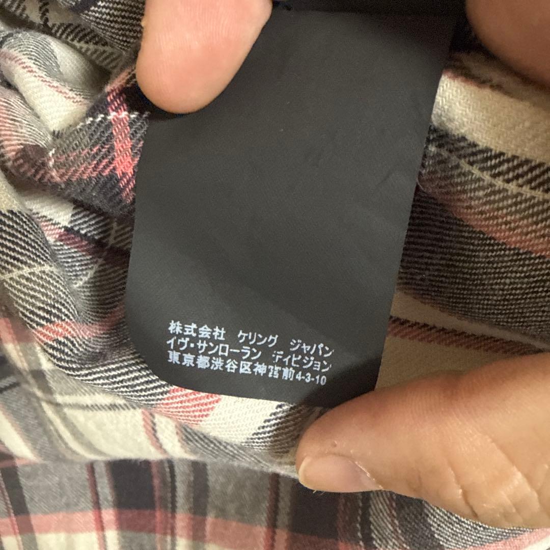 SAINT LAURENT チェック柄ネルシャツ Lサイズ