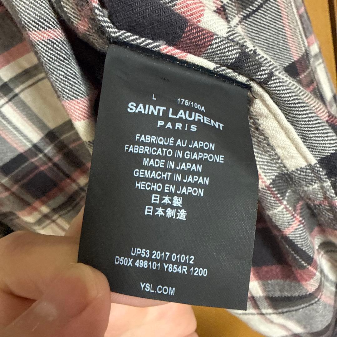 SAINT LAURENT チェック柄ネルシャツ Lサイズ