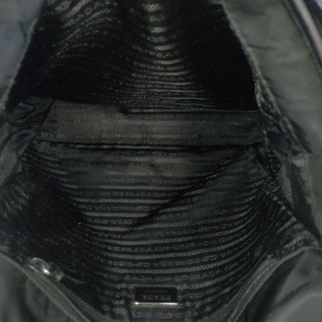 プラダ メッセンジャーバッグ レザー×ナイロン A4可 黒