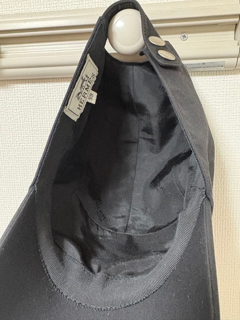 HERMES ブラック キャップ 59