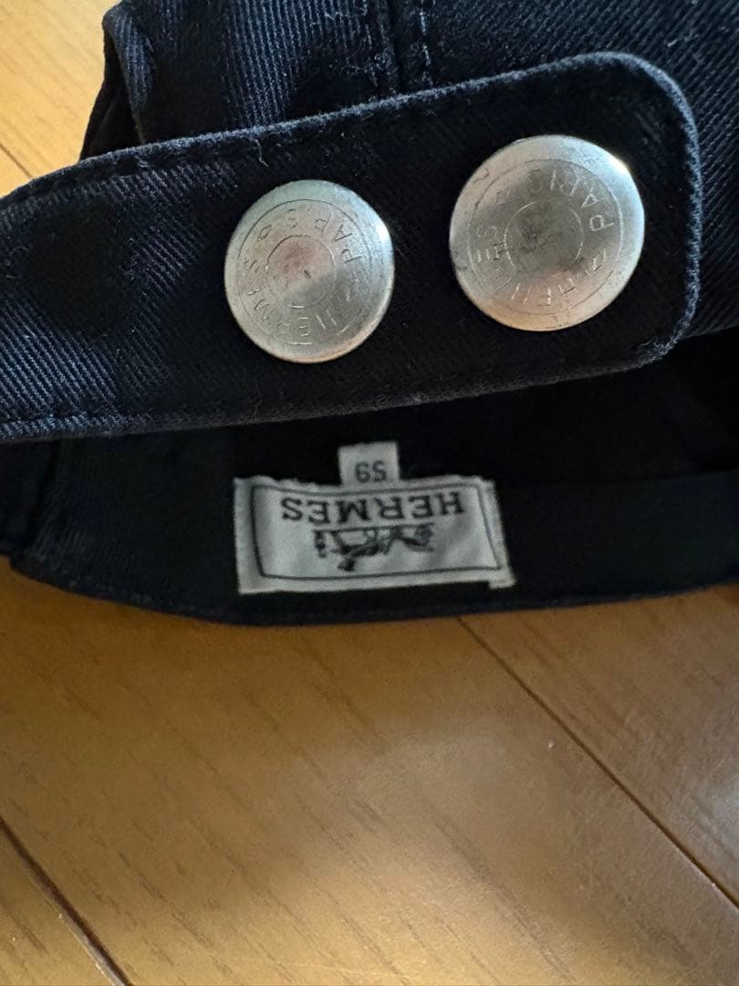 HERMES ブラック キャップ 59