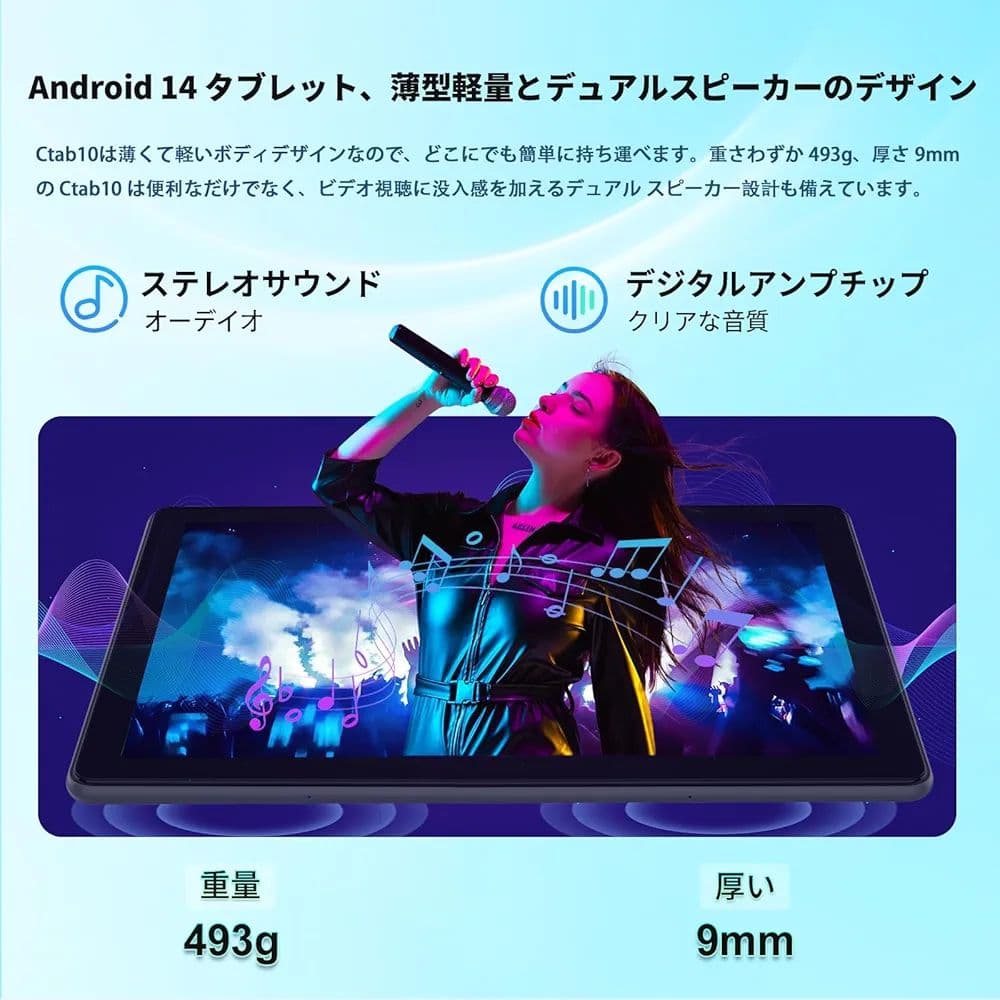Android 14 タブレット 10.1インチ 12GB+128GB