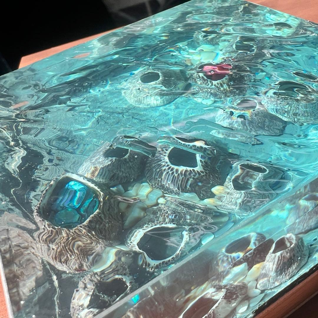 【波紋アート】フジツボアート／barnacle／オブジェ／10cmプリズム