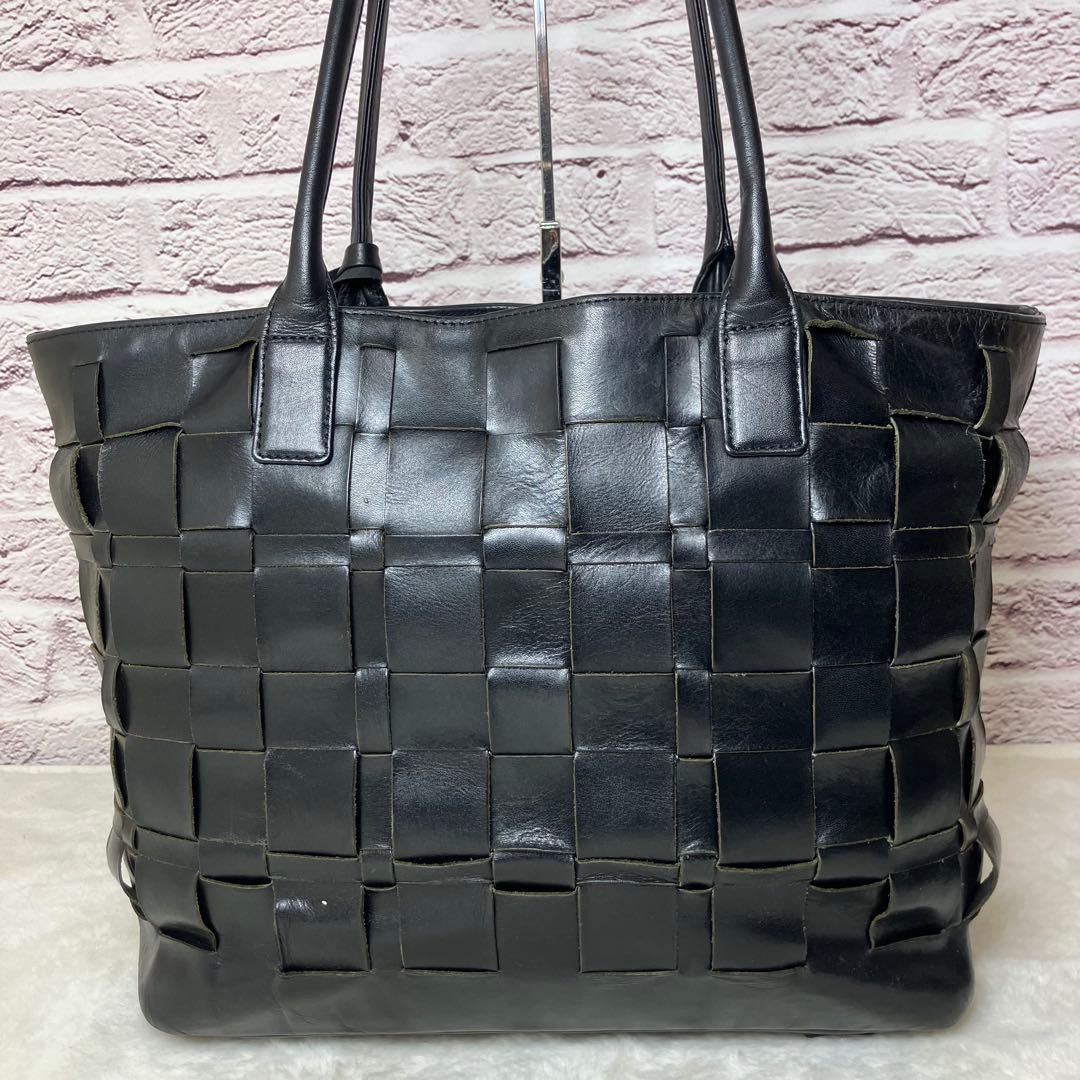 美品✨ブラックレーベルクレストブリッジ イントレチャート 本革 A4 トート 黒