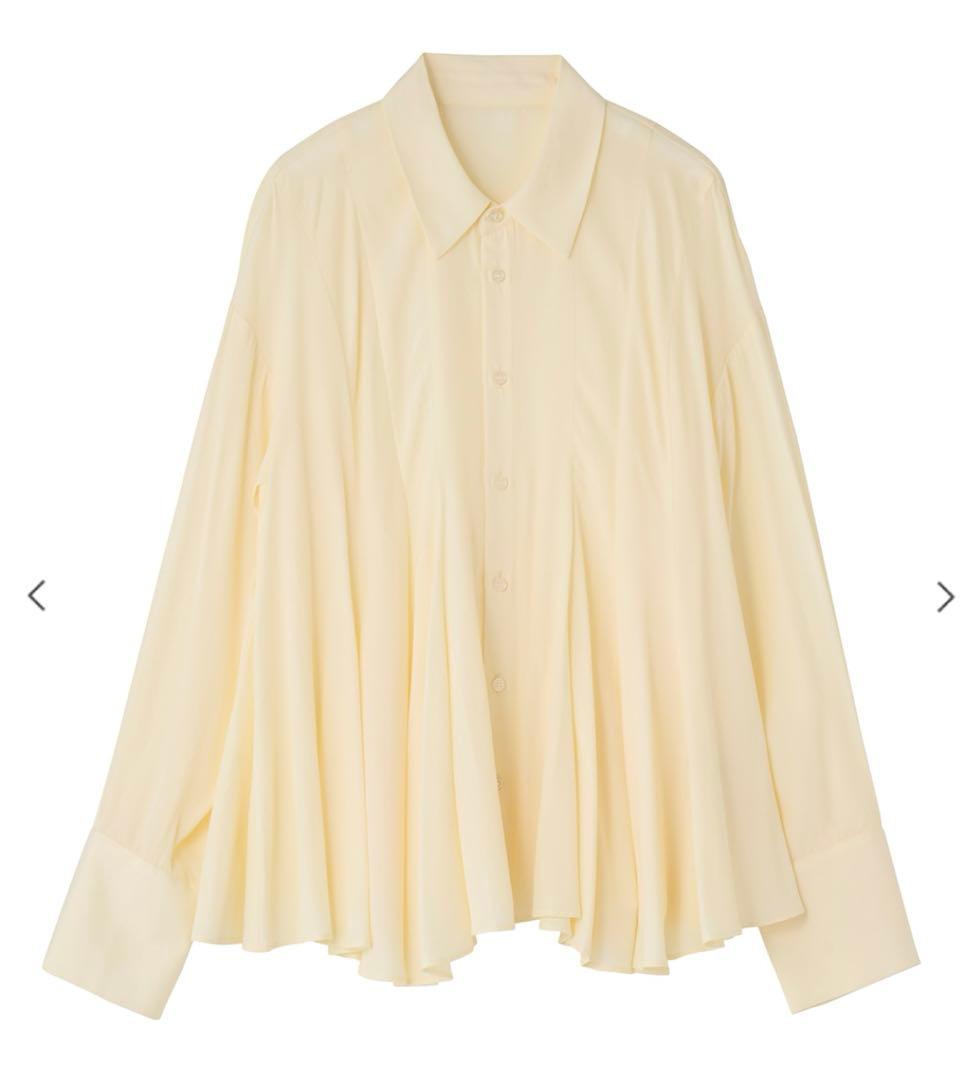 【COCO DEAL】フレアぺプラムシャツ イエロー