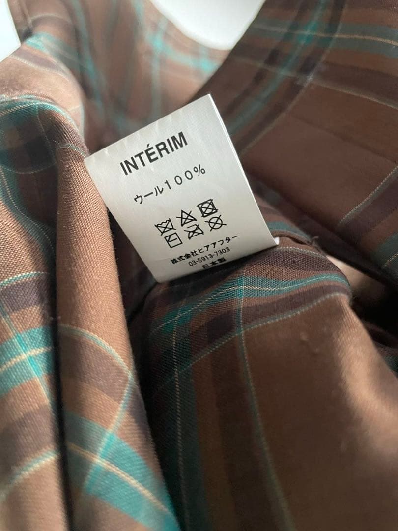s*z様 美品【INTERIM】チェックシャツ ウエスタンシャツ LVMHウール