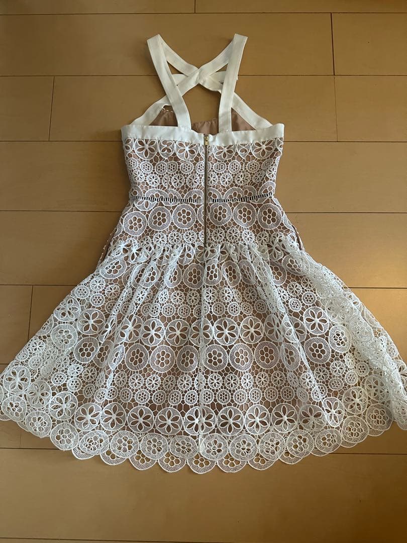 美品♡セルフポートレイト　ホワイトレースミニワンピース