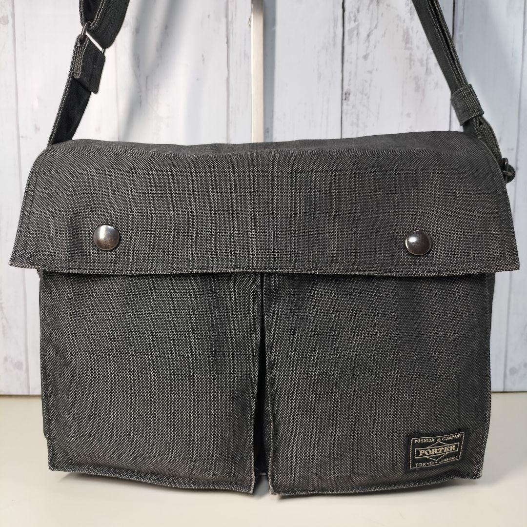✨美品✨ ポーター メッセンジャーバッグ スモーキー キャンバス 黒