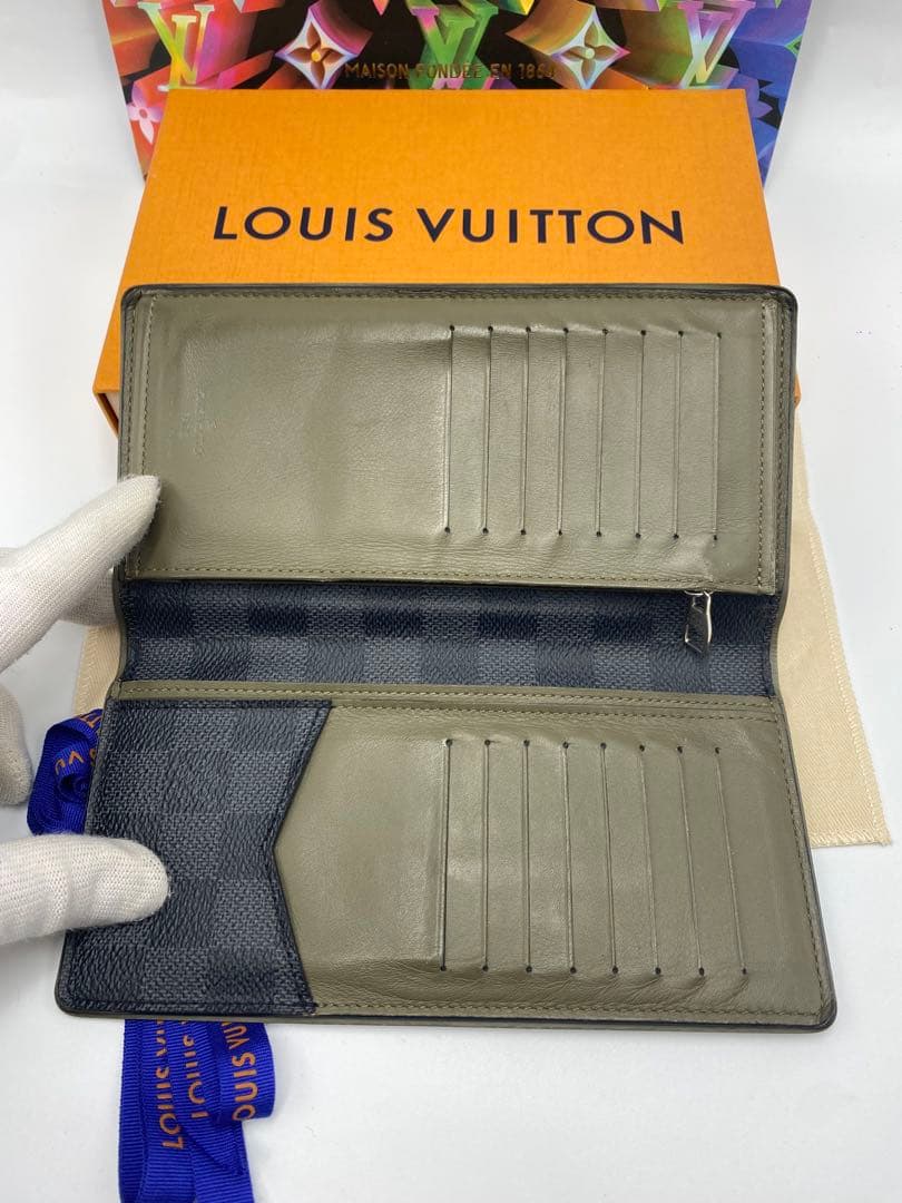 美品‼️ 新型　ルイヴィトン 長財布 ポルトフォイユ ブラザ ダミエグラフィット黒