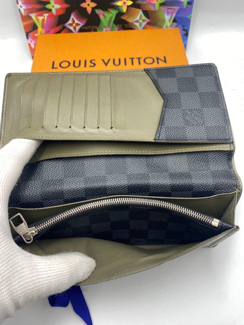 美品‼️ 新型　ルイヴィトン 長財布 ポルトフォイユ ブラザ ダミエグラフィット黒