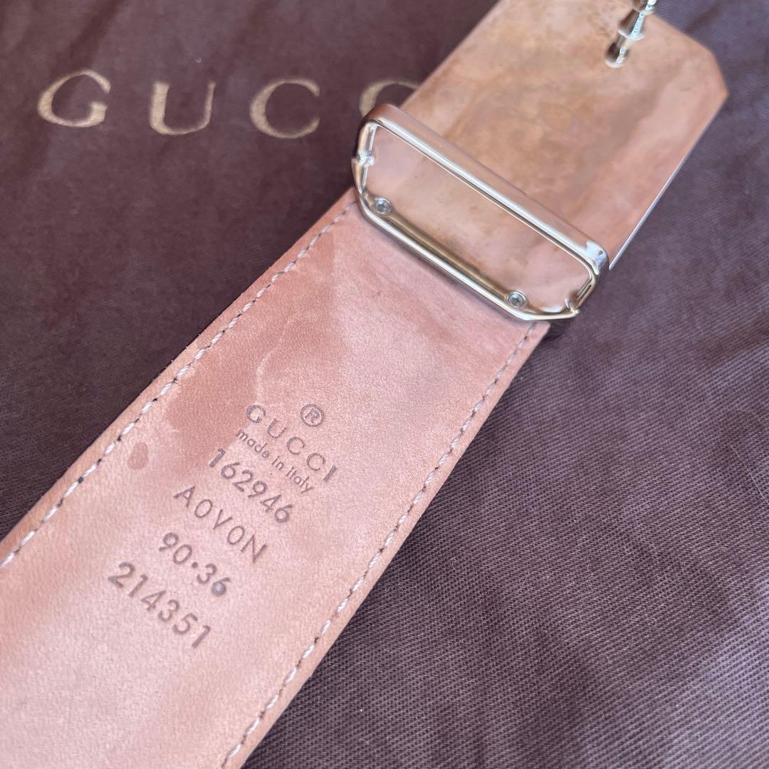 今だけ値下げ GUCCI ブラックレザーベルト