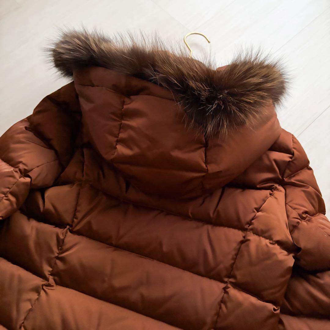 マッキントッシュロンドン 現行 ファーダウンコート ブラウン 36