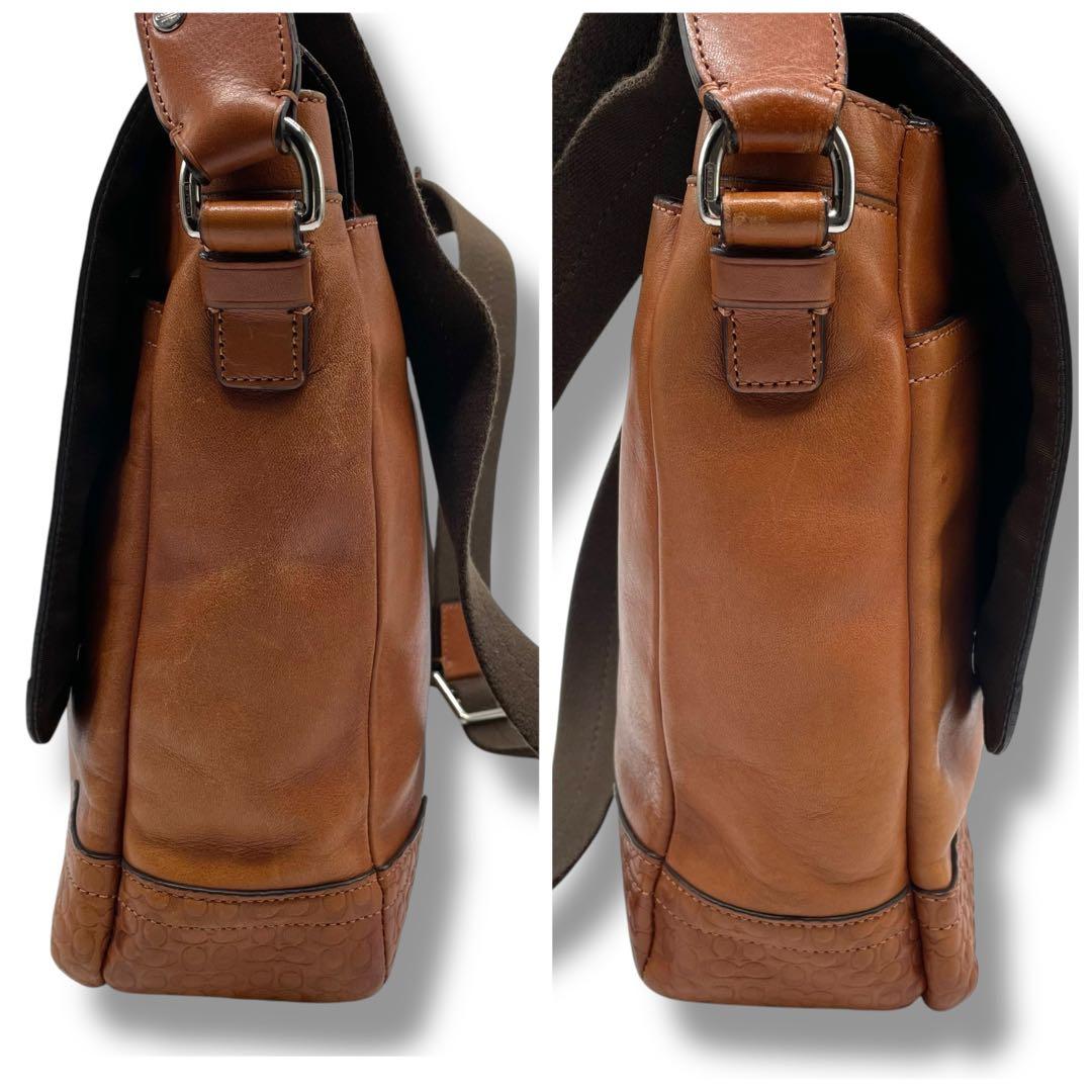 COACH コーチ☆グラマシー ショルダーバッグ A4収納可能 グラムレザー