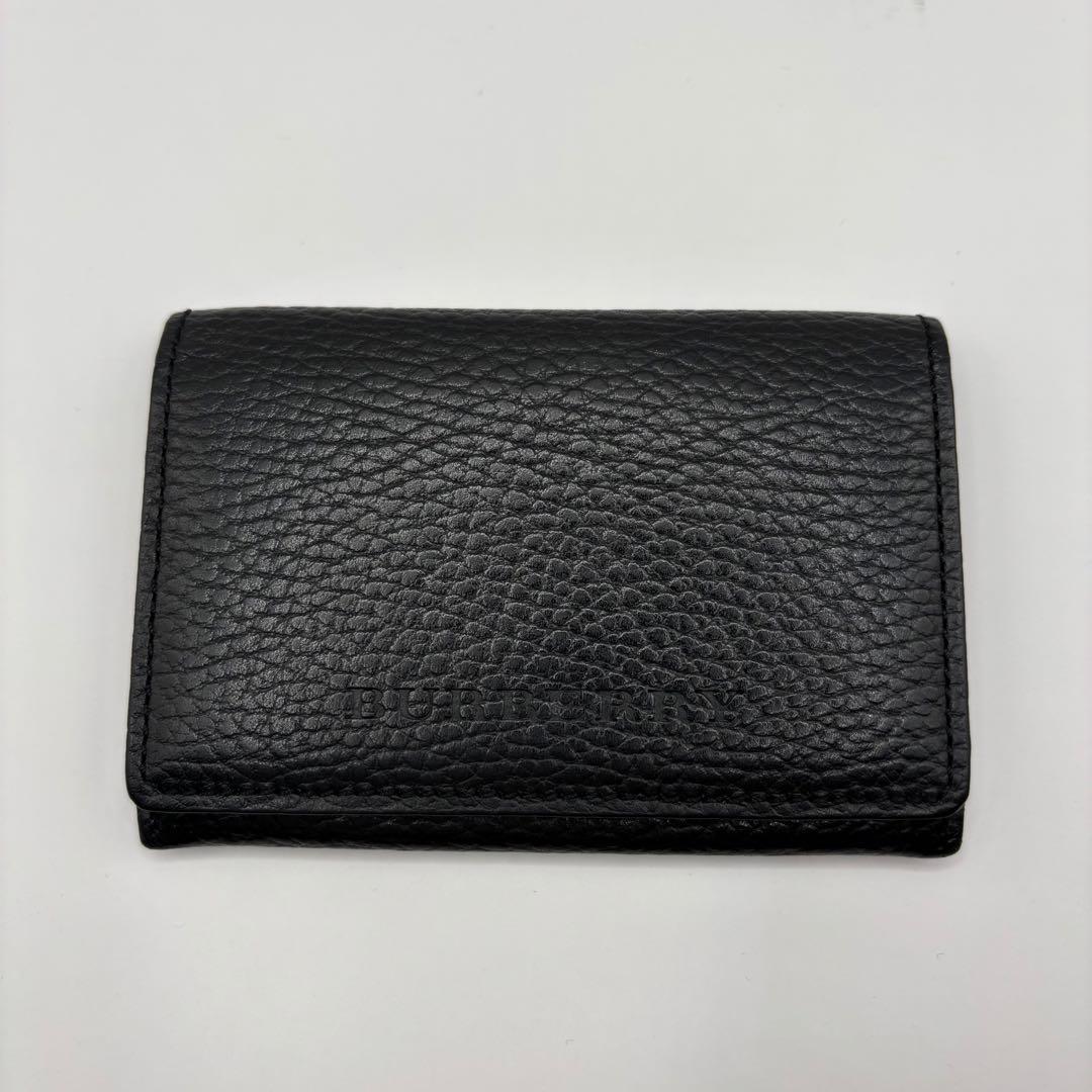 BURBERRY 名刺ケース　カードケース　ブラック　ノバチェック　レザー