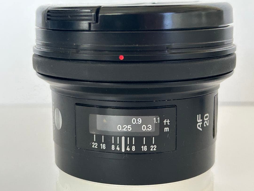 MINOLTA AF 20mm F2.8 広角レンズ　フード・キャップ付き