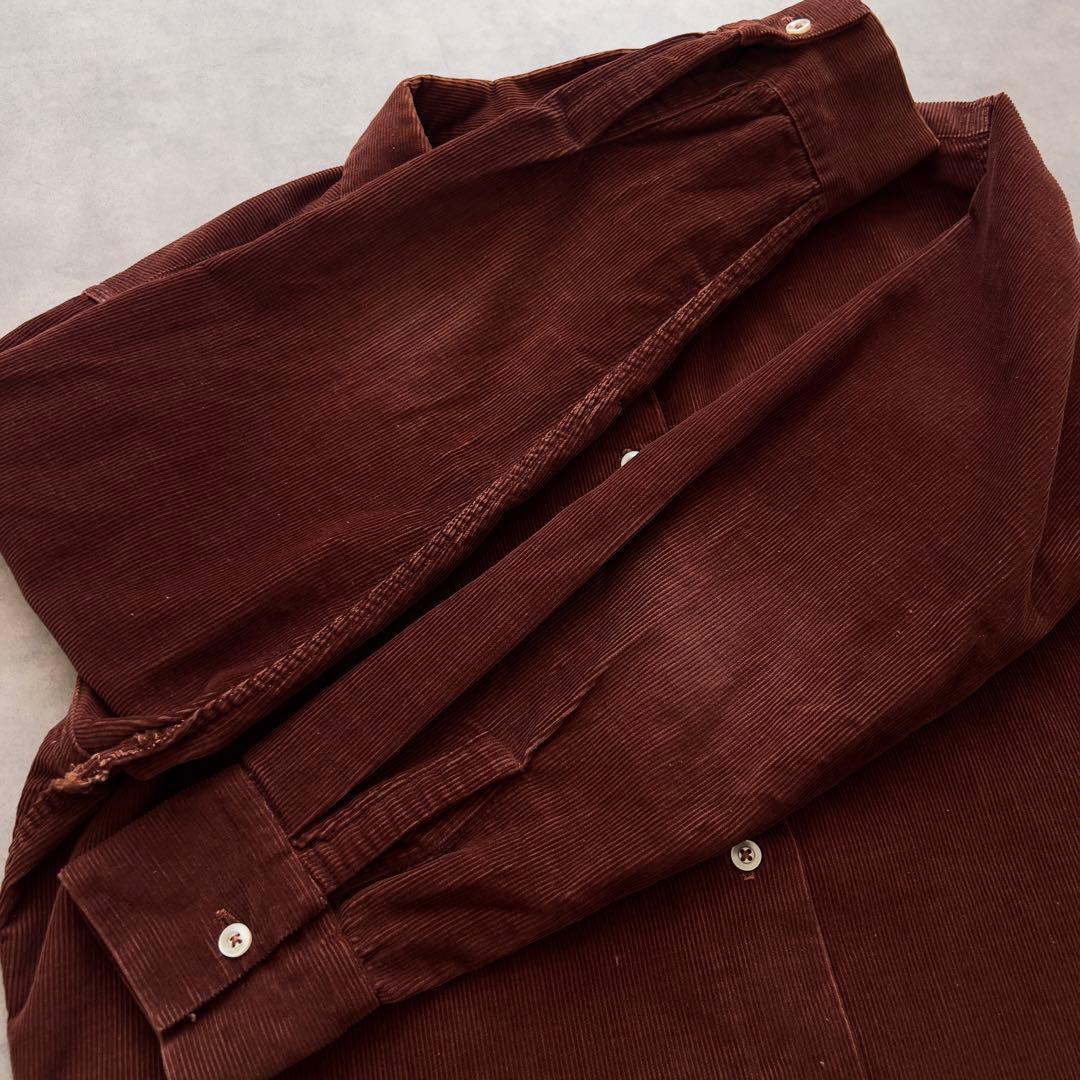 50s 袋縫い オープンカラー コーデュロイ シャツ ヴィンテージ ビンテージ