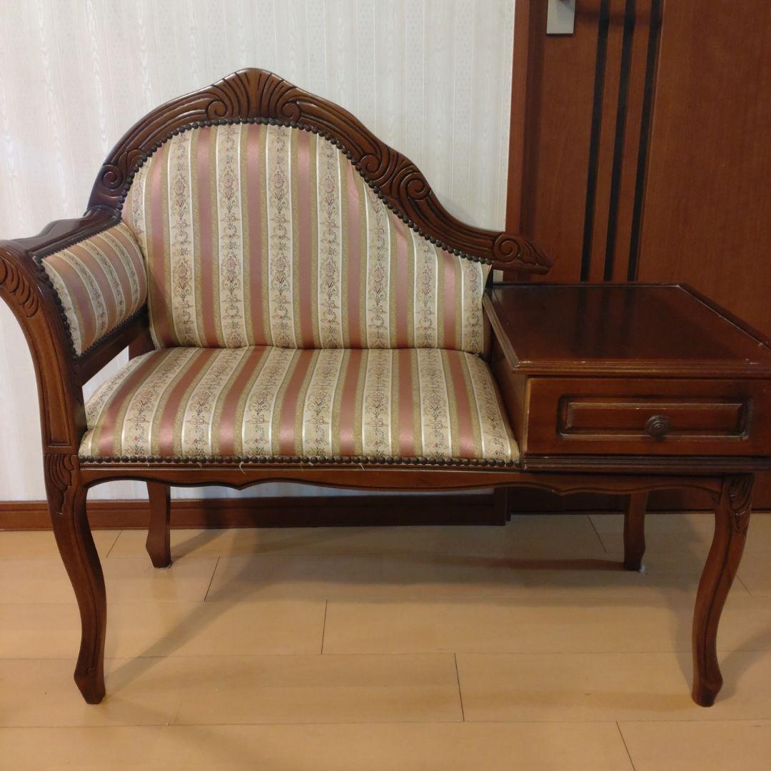 アンティーク　テレフォンベンチ