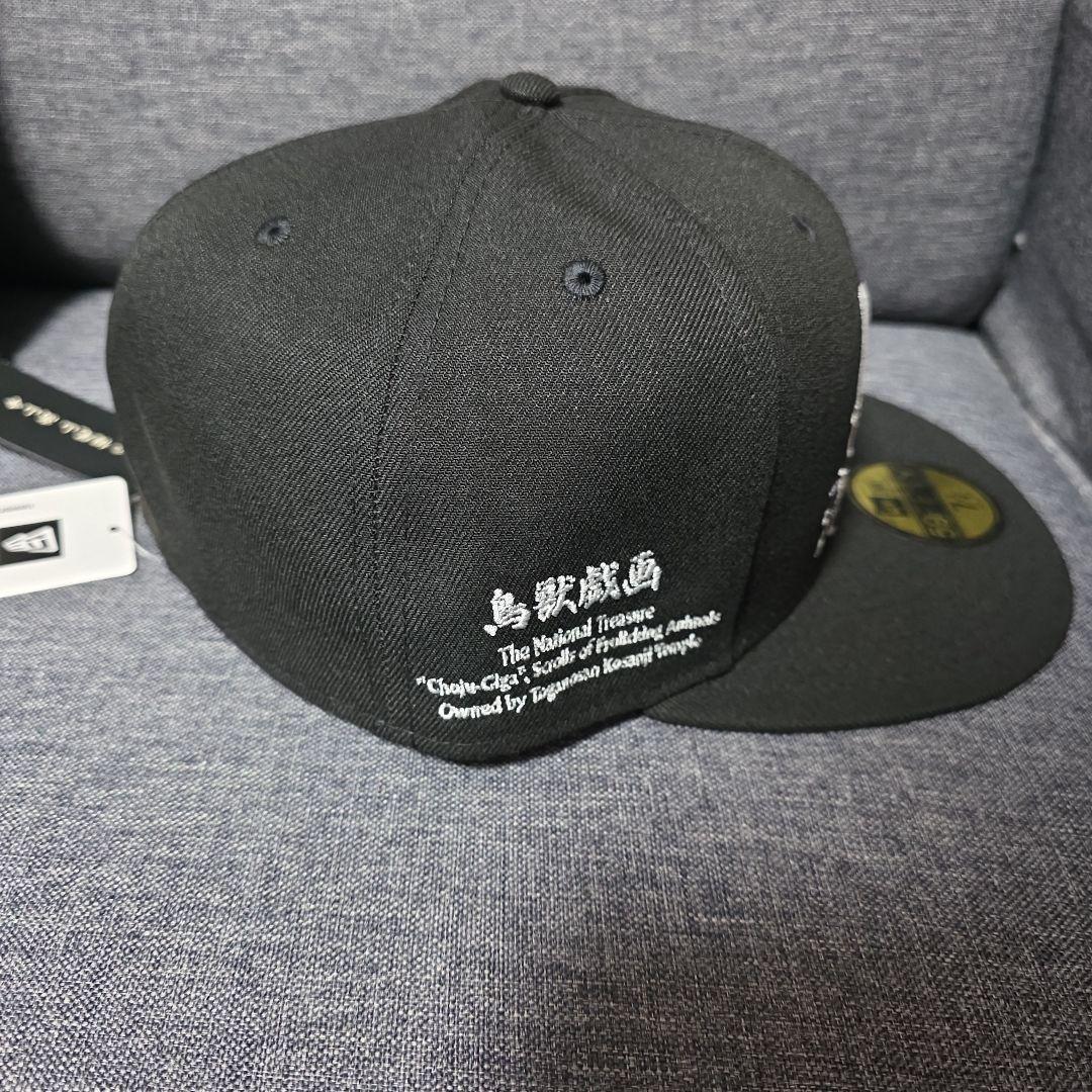 new era 59FIFTY 鳥獣戯画 フラッグロゴ ブラック 7 3/4