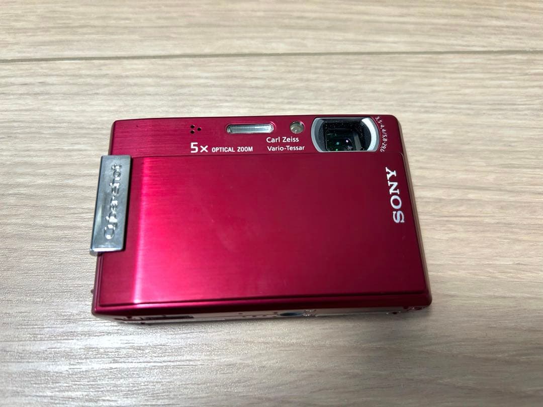 SONY コンパクトデジタルカメラ サイバーショット　レッド 充電器付き