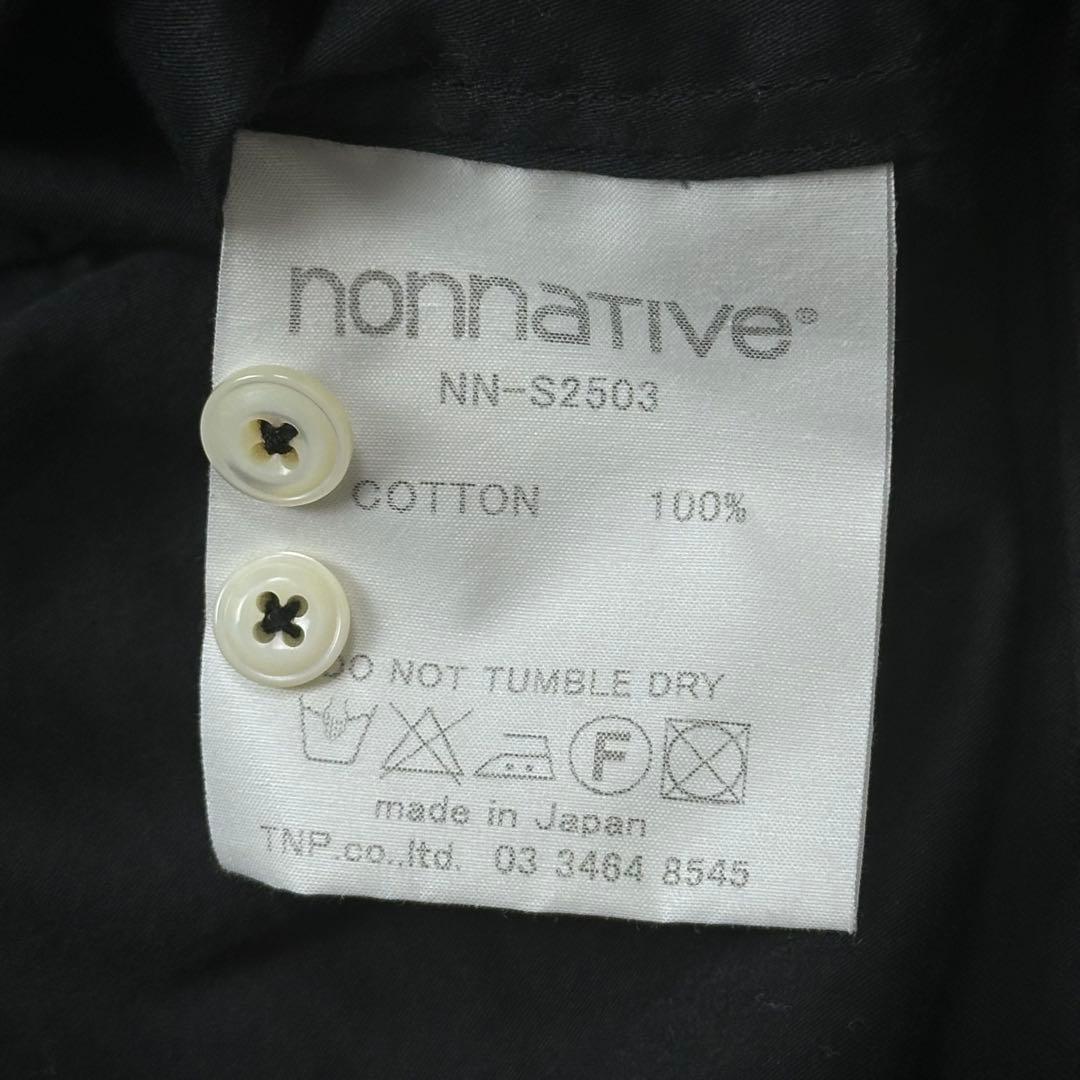 nonnative ノーカラーシャツ ブラック 黒 ノンネイティブ