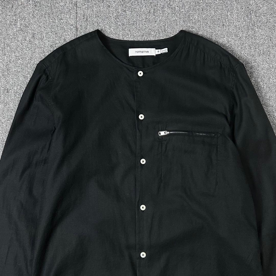 nonnative ノーカラーシャツ ブラック 黒 ノンネイティブ