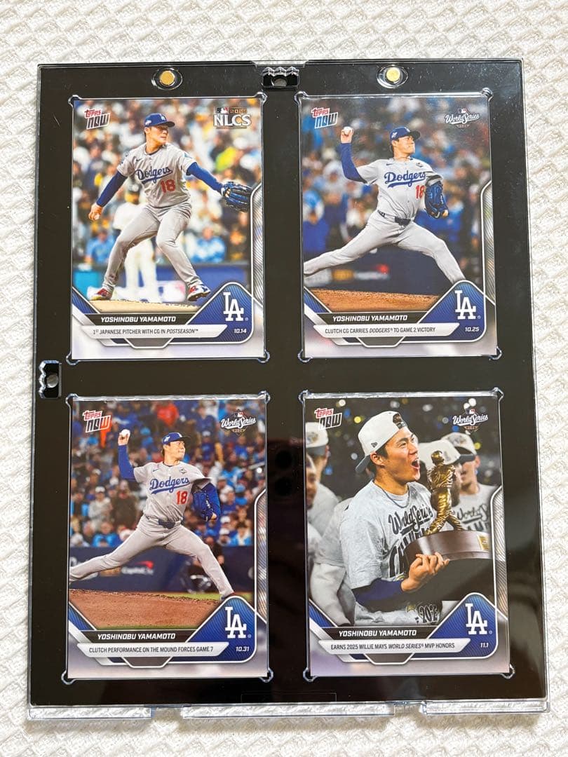 TOPPS NOW 2025 山本由伸 4枚セット ワールドシリーズ