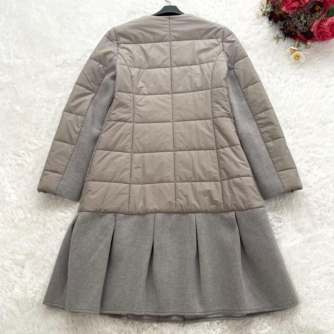 Rene basic✨中綿コート リボン グレージュ 36 Aライン 近年