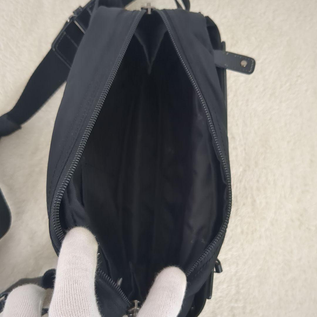 【未使用品】agnes b.VOYAGE　アニエスベー　ナイロン　レザー　黒