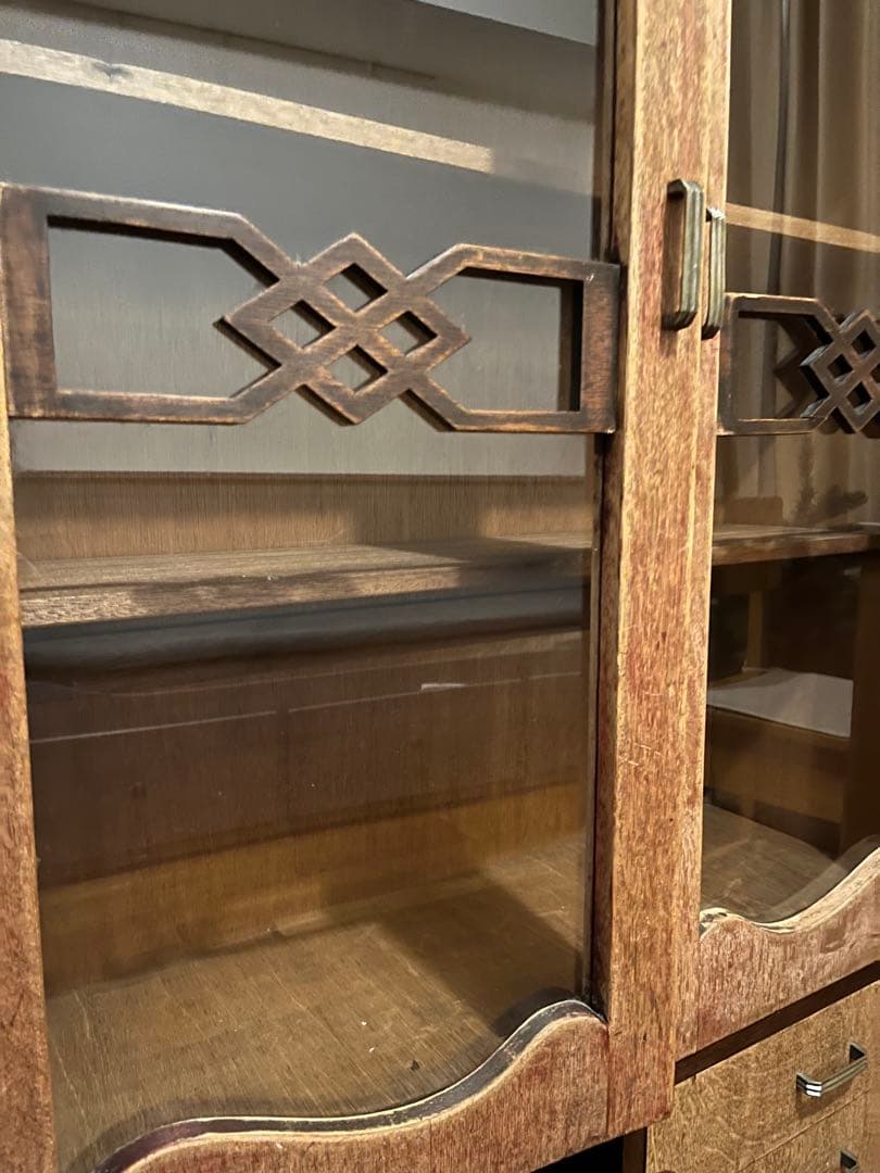 【1月29日まで】ヴィンテージ収納棚 本棚 飾り棚 食器棚 古家具