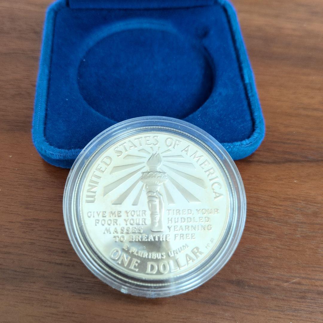 1986　リバティー1ドル記念銀貨　自由の女神デザイン