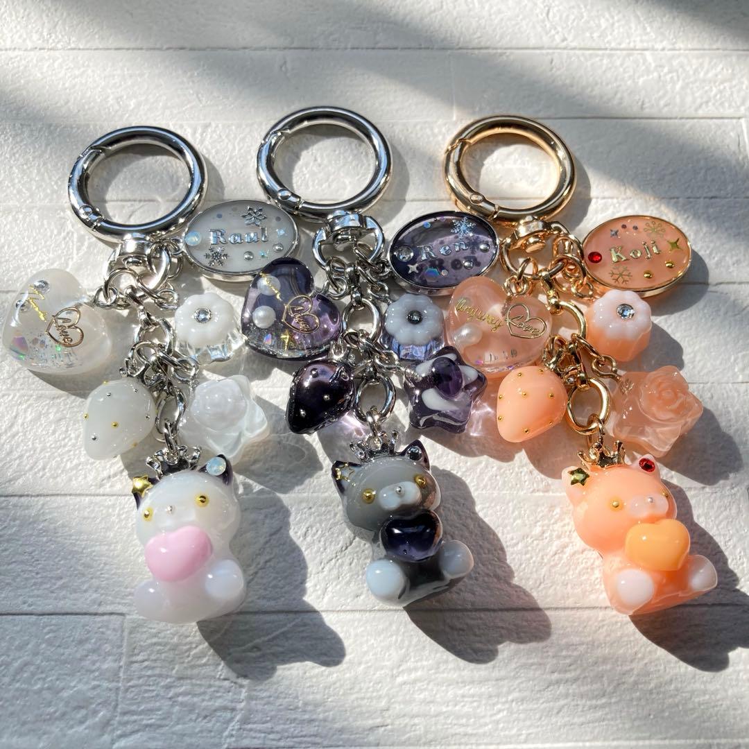 ひなページ　名入れチャーム　レジンキーホルダー　23点