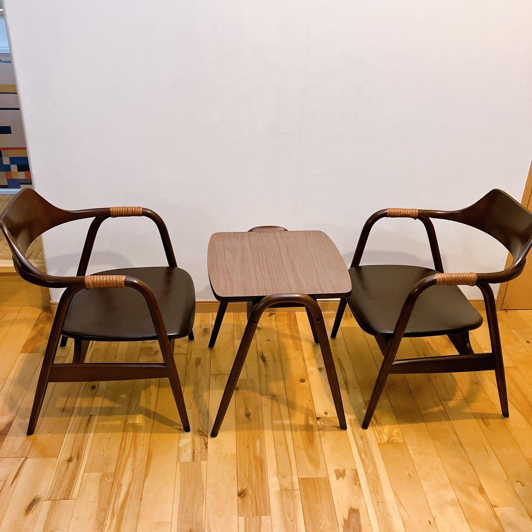 ジャパニーズモダン 飛騨産業 葭原基 ヴィンテージ アイガーチェア テーブル