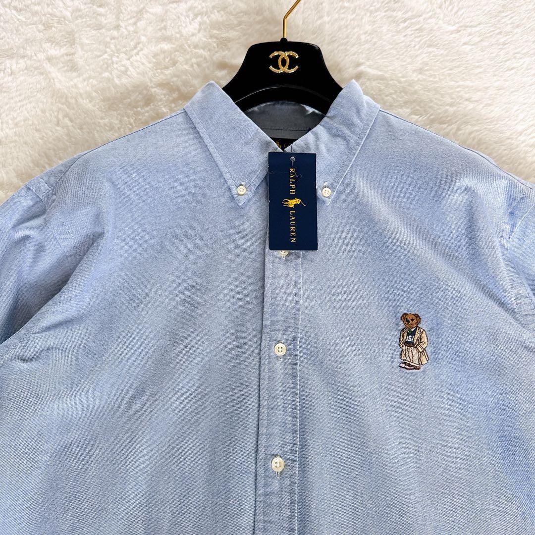 新品タグ付き✨【ラルフローレン】ポロベア オックスフォードシャツ ブルー XL