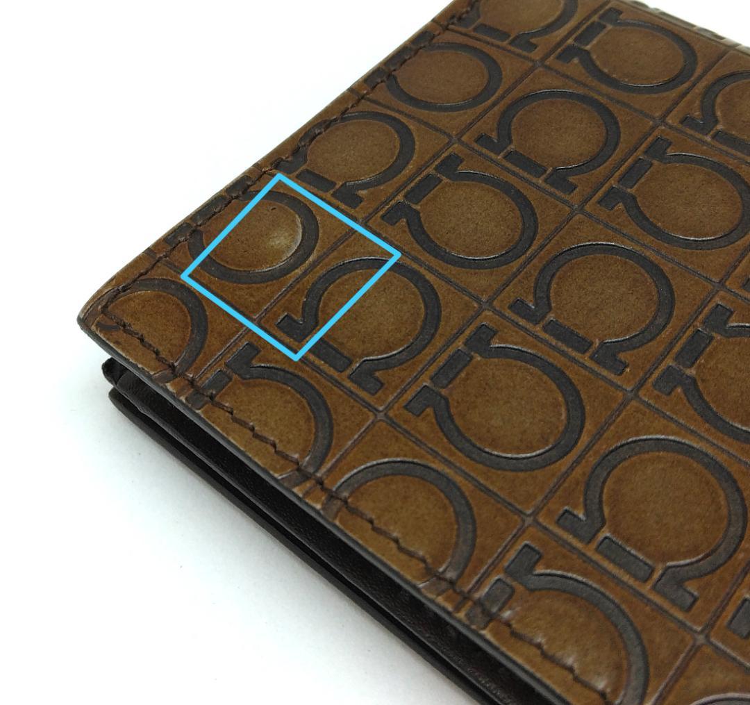 サルヴァトーレフェラガモ カードケース 名刺入 レザー 中古品 (59016)