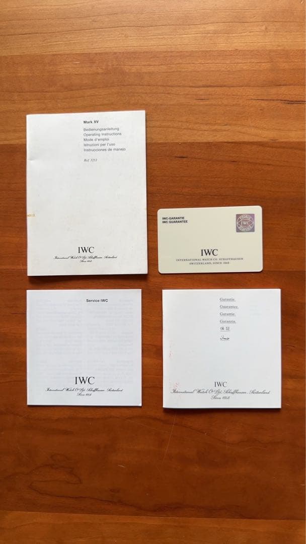 IWC マーク15 付属品　ギャランティー　説明書等 未装着品