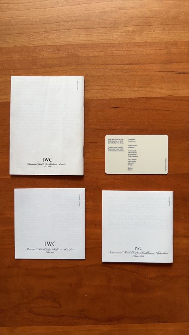 IWC マーク15 付属品　ギャランティー　説明書等 未装着品