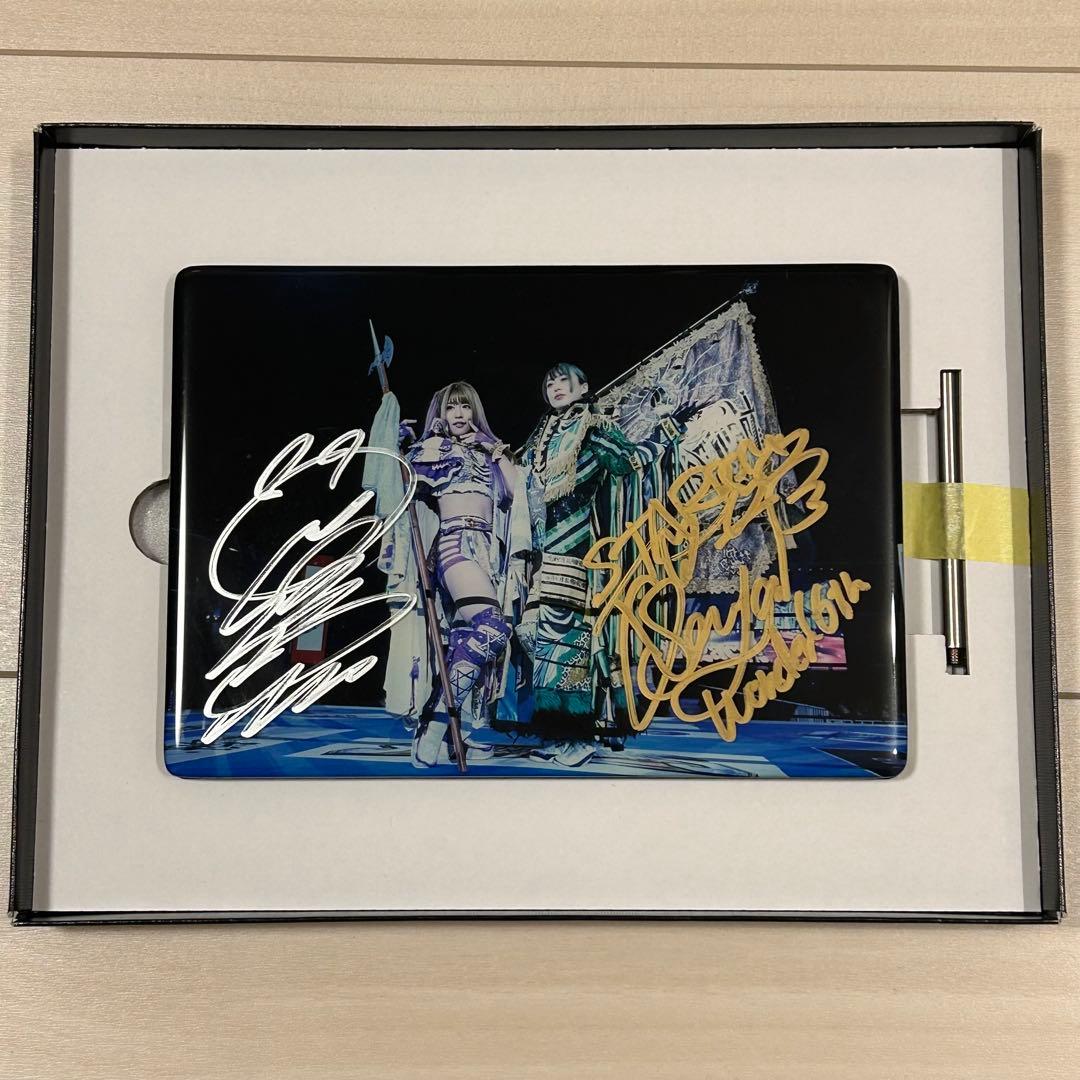 中野たむ 上谷沙弥 直筆サイン入り クリスタルグラフィ スターダム