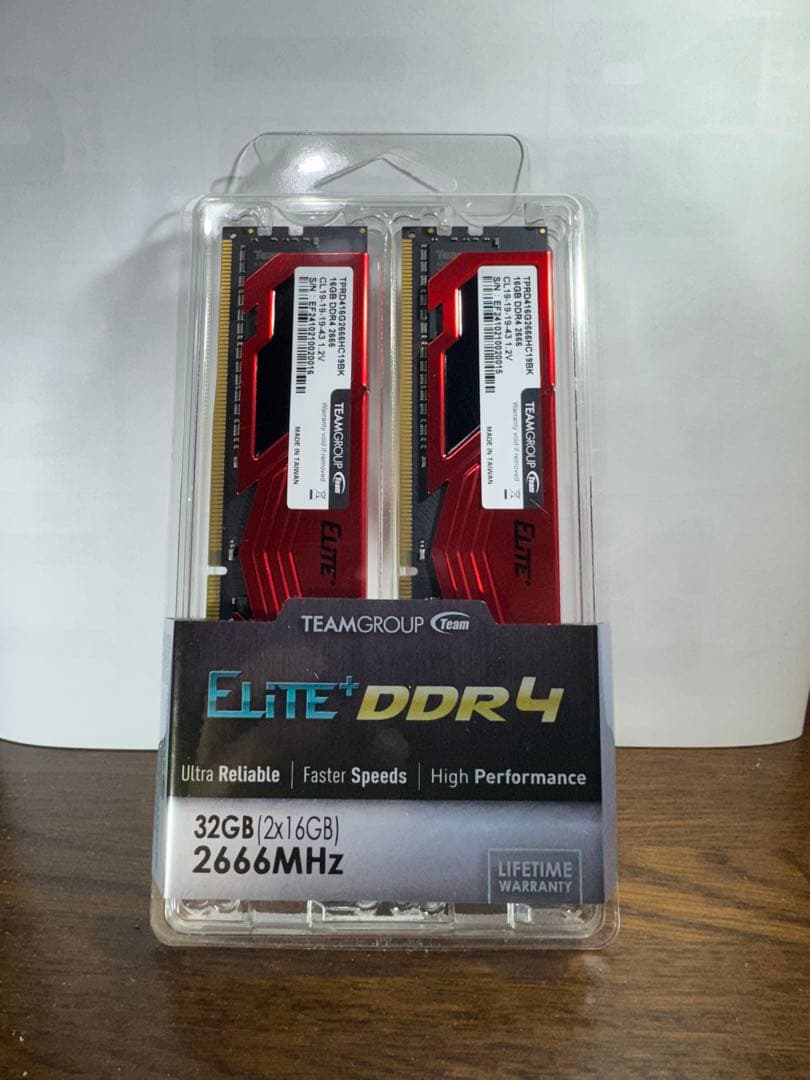 る*い様 【Team Elite Plus】DDR4-2666MHz16GB×2