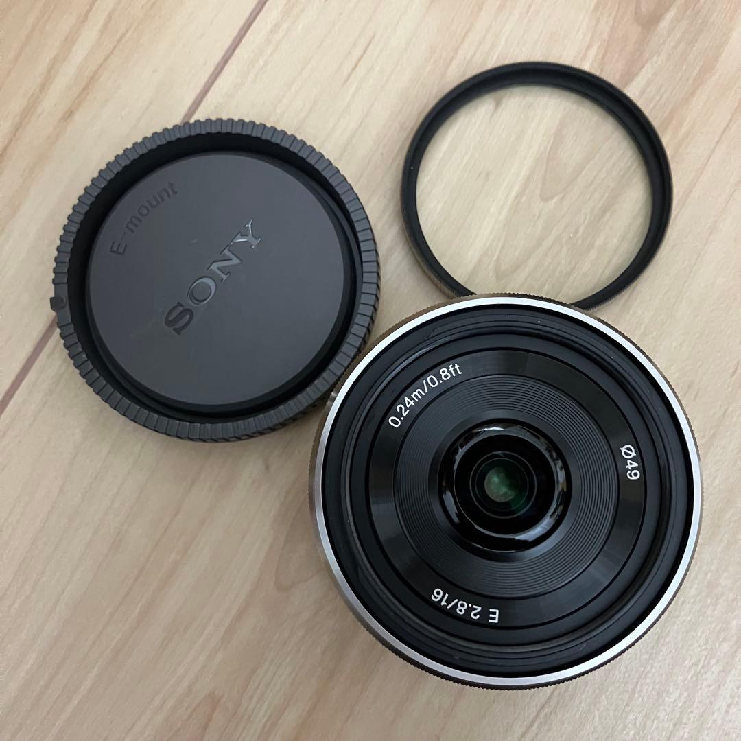 SONY E 16mm F2.8 SEL16F28シルバー キレイ 動作写りOK