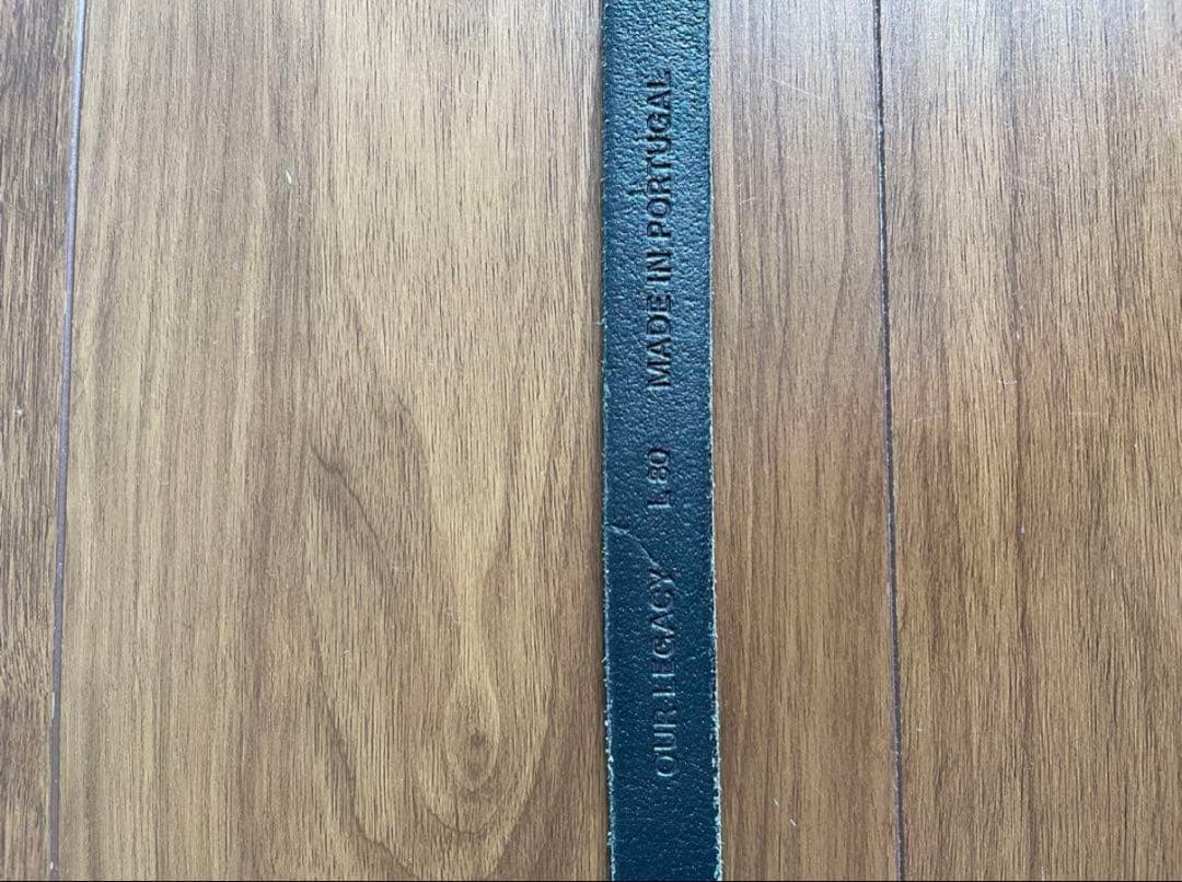 OUR LEGACY ブラックレザー ベルト　80