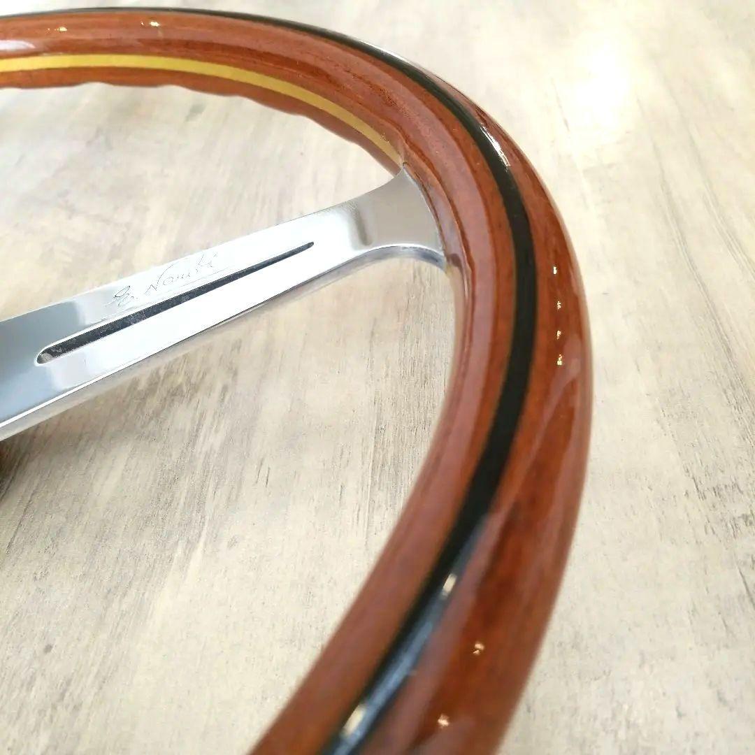 【美品】【NARDI】ナルディウッド&ポリッシュスポーク/【当時物】37Φ