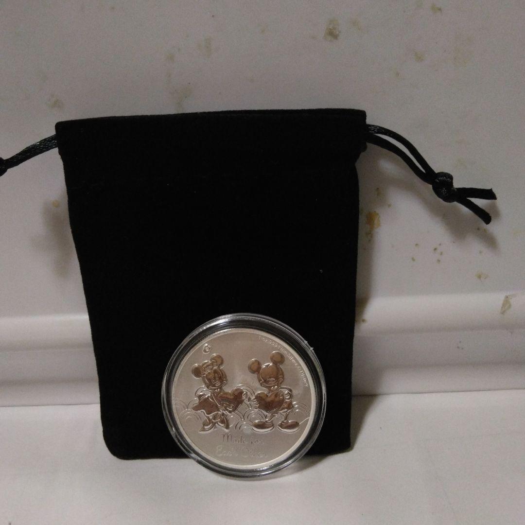 ディズニー銀貨1オンス31,1g,99,9%純銀ニュージーランド造幣局保証書新品