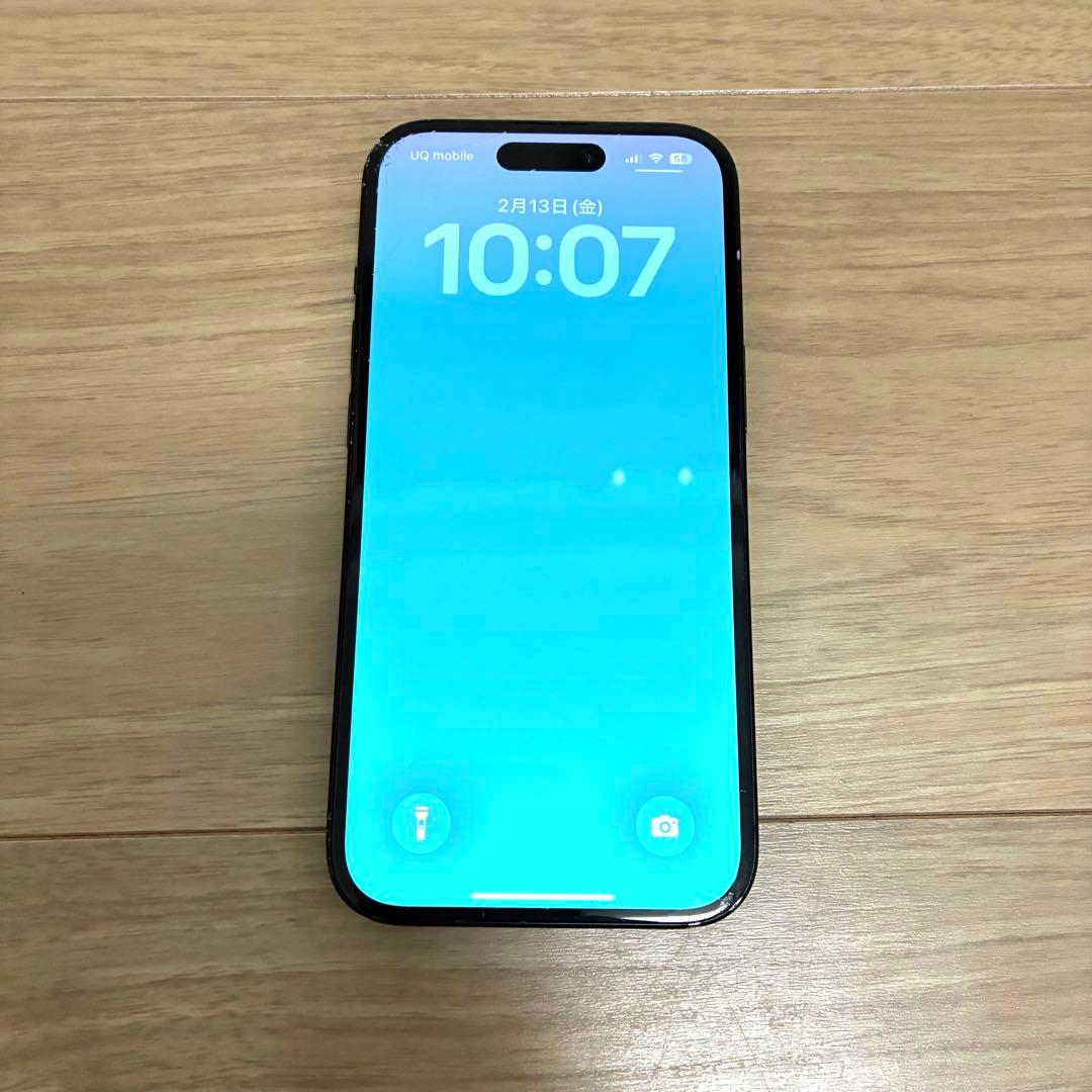 iPhone15 128GB ブラック 傷有 ESRケース付き