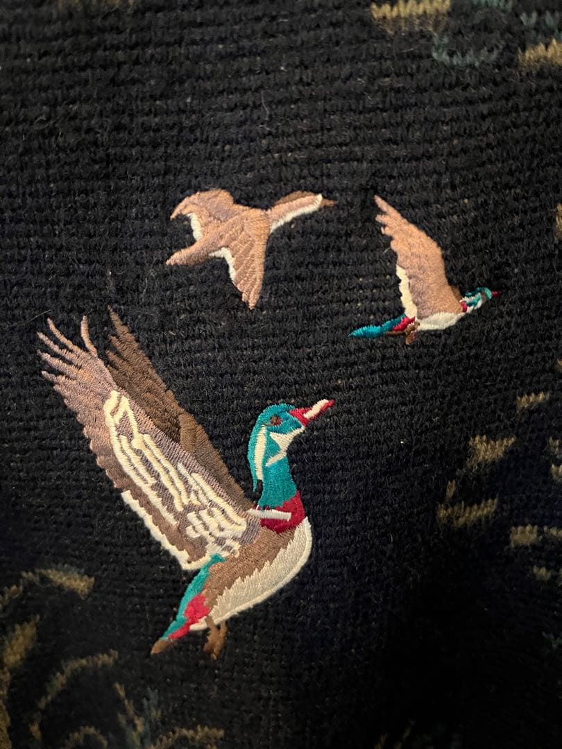 【極美品】70s PENDLETON LOBO マガモ柄 ウールニット USA製