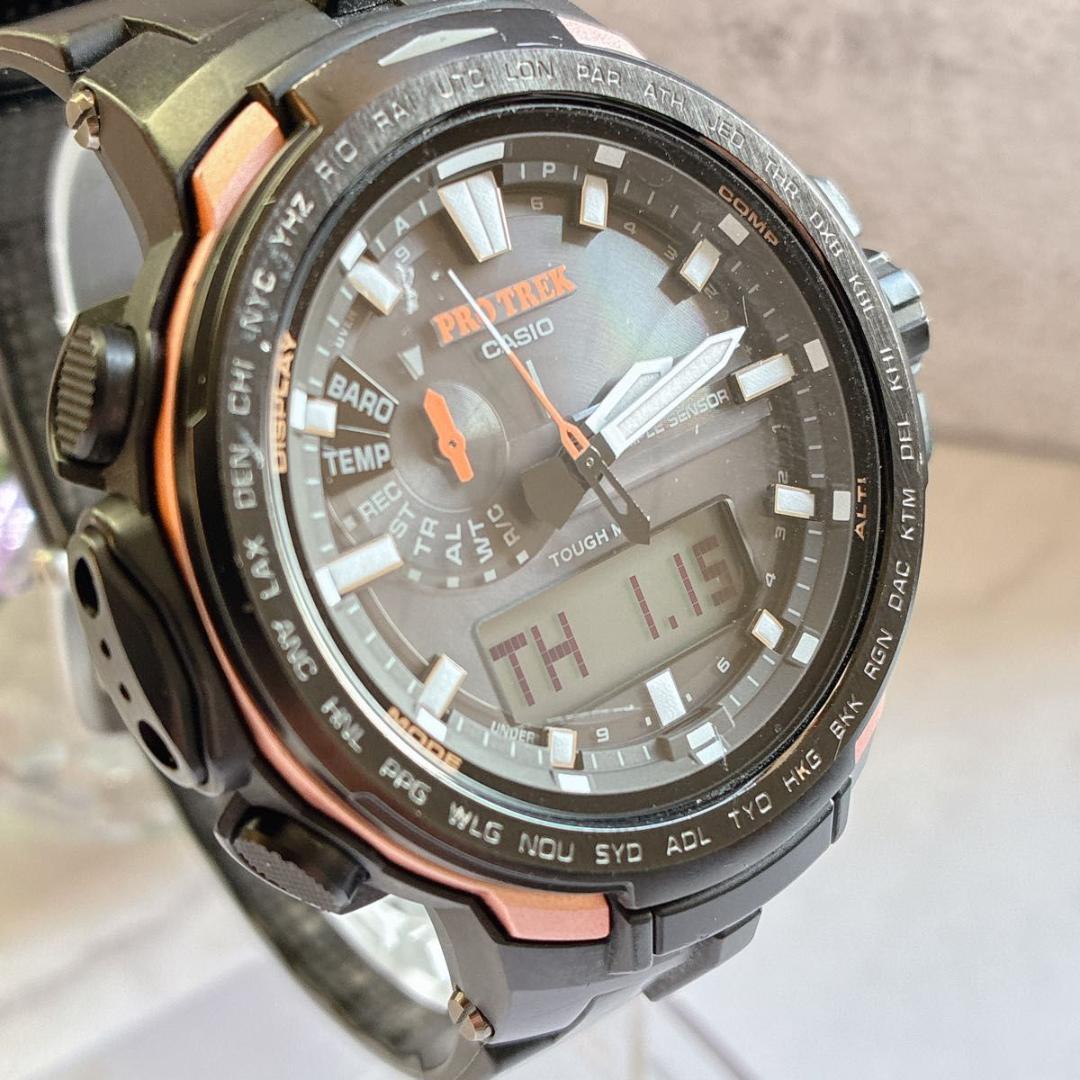 カシオ プロトレック 腕時計 ソーラー トリプルセンサー PRW-6100Y